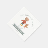 Jongens Leuke Woodland Forest Baby Beer Servet (Hoek)