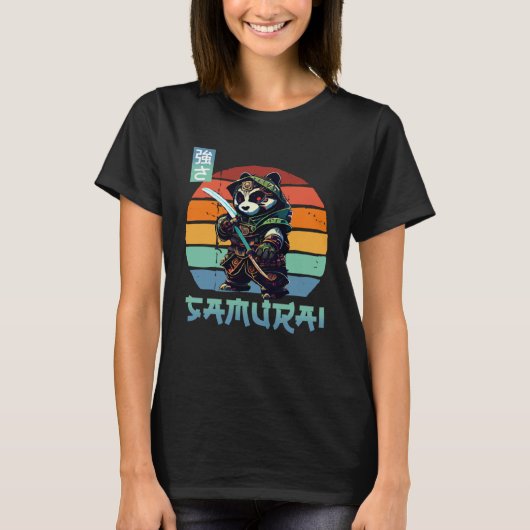 Jongens Liefde Samurai Panda Japan T-shirt (Voorkant)
