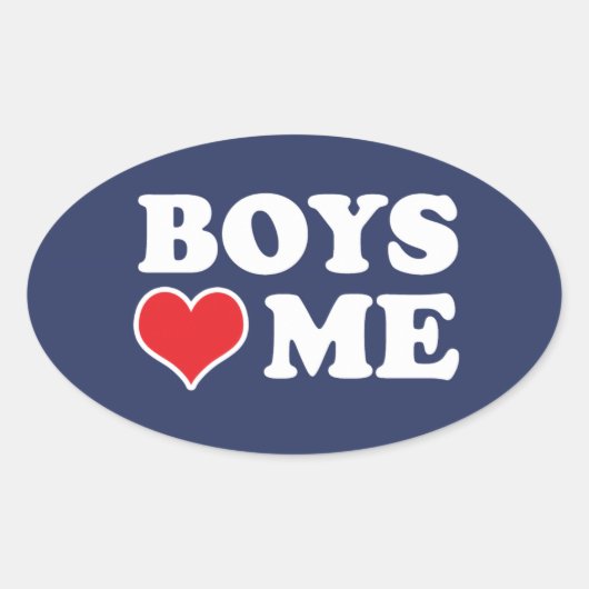 JONGENS LIEFHEBBEN ME OVALE STICKER (Voorkant)