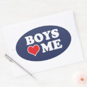 JONGENS LIEFHEBBEN ME OVALE STICKER (Envelop)