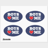 JONGENS LIEFHEBBEN ME OVALE STICKER (Vel)