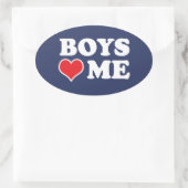 JONGENS LIEFHEBBEN ME OVALE STICKER (Tas)