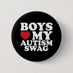Jongens Liefhebben Mijn Autisme Swag Awareness Har Ronde Button 5,7 Cm