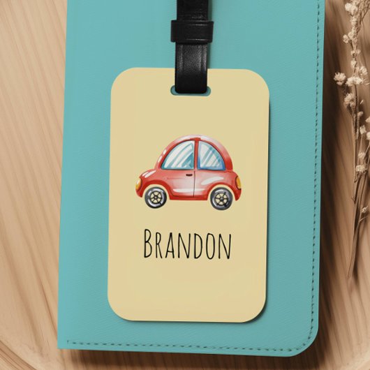 Jongens Lieve Auto Kinderen Bagagelabel