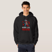 Jongens mama is Valentine Day Kinder Dinosaur T re Hoodie (Voorkant volledig)