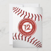 jongens meisjes baseball - verjaardag of teamparty kaart (Achterkant)