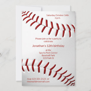 jongens meisjes baseball - verjaardag of teamparty kaart