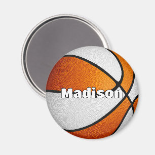 jongens meisjes basketbal oranje teamkleuren magneet