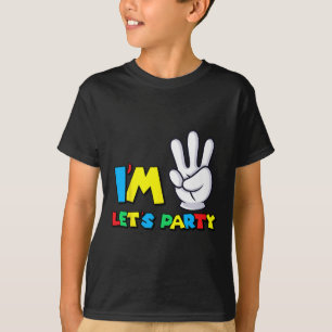 Jongens Meisjes Derde Verjaardag Shirt 3e Verjaard