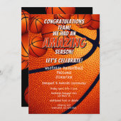 Jongens Meisjes Einde van het Basketbal Seizoen Te Kaart (Voorkant / Achterkant)