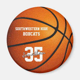 jongens meisjes gepersonaliseerd basketbal magneet