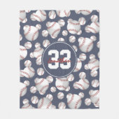 Jongens Meisjes Gepersonaliseerd Honkbal Softbal P Fleece Deken (Voorkant)