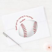 jongens meisjes honkbal softbal partij dank u ronde sticker (Envelop)