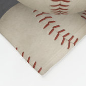 jongens meisjes honkbalsoftbalpatroon monogrammen fleece deken (Hoek)