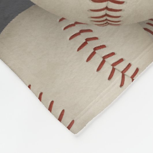 jongens meisjes honkbalsoftbalpatroon monogrammen fleece deken (Hoek)