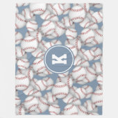 jongens meisjes honkbalsoftbalpatroon monogrammen fleece deken (Voorkant)
