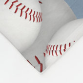 jongens meisjes honkbalsoftbalpatroon monogrammen fleece deken (Hoek)