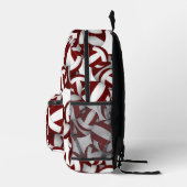 Jongens meisjes kastanjebruin wit volleybal club k bedrukte rugzak (Rechts)