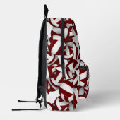 Jongens meisjes kastanjebruin wit volleybal club k bedrukte rugzak (Links)