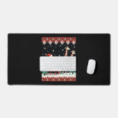 Jongens Meisjes Kerstman Rijden Giraffe Sleigh Ugl Bureaumat (Keyboard & Muis)