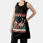 Jongens Meisjes Kerstman Rijden Giraffe Sleigh Ugl Schort (Insitu)