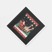 Jongens Meisjes Kerstman Rijden Giraffe Sleigh Ugl Servet (Hoek)