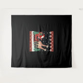 Jongens Meisjes Kerstman Rijden Giraffe Sleigh Ugl Wandkleed (Voorkant (horizontaal))