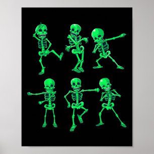 Jongens Meisjes Kinder Dansende Skeletten Dans Cha Poster