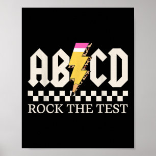 Jongens Meisjes Kinder Docenten Rock de Test ABCD Poster