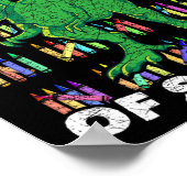 Jongens Meisjes Kinder Student T Rex 100 dagen van Poster (Hoek)