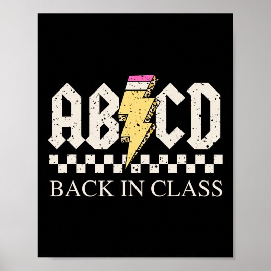 Jongens Meisjes Leraren Rock Terug naar School ABC Poster (Voorkant)