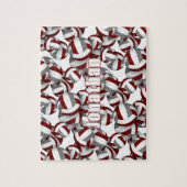 Jongens Meisjes Maroon Grijs Volleybal Team Kleure Legpuzzel (Verticaal)