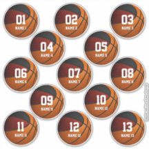 jongens meisjes maroon zwarte basketbal set van 13