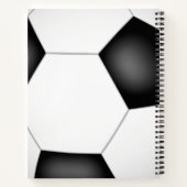 jongens meisjes monogram voetbal spiraal notitieboek (Achterkant)