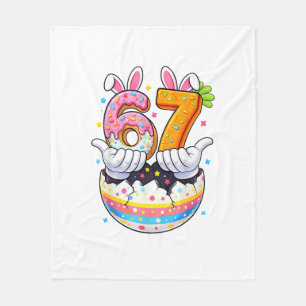 Jongens Meisjes Pasen Eieren Grappige Konijn Zes Z Fleece Deken