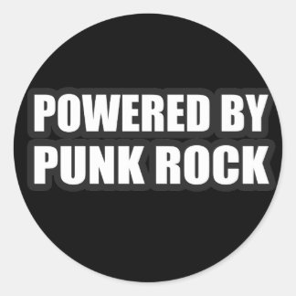 jongens meisjes POWERED BY PUNK ROCK muziek Ronde Sticker