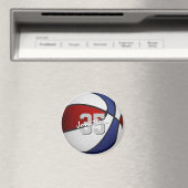 Jongens meisjes rood blauw basketbal team kleuren magneet (Insitu (Vaatwasser))