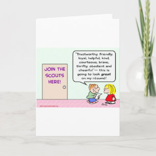 jongens meisjes scouts gaan mee naar het grote cv kaart