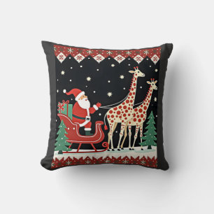 Jongens Meisjes Sinterklaas Rijdt Giraffe Slede Le Kussen