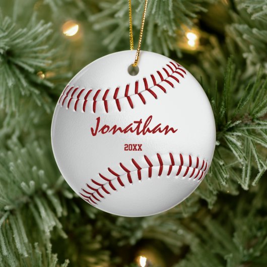 jongens meisjes sportcadeaus honkbalsoftball keramisch ornament (Boom)