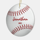 jongens meisjes sportcadeaus honkbalsoftball keramisch ornament (Links)