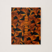 Jongens Meisjes Zwart sinaasappel Basketbal Team K Legpuzzel (Verticaal)