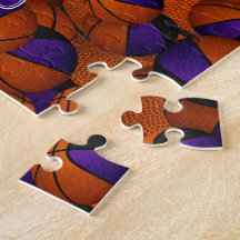 jongens meisjes zwarte paarse basketbalteamkleuren