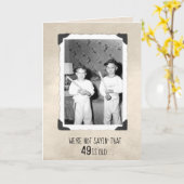 Jongens met Baseball Bats 49e Humor Kaart (Gele Bloem)