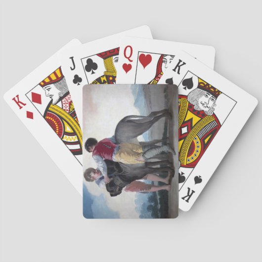 Jongens met een Mastiff Dog (door Francisco Goya) Pokerkaarten (Achterkant)