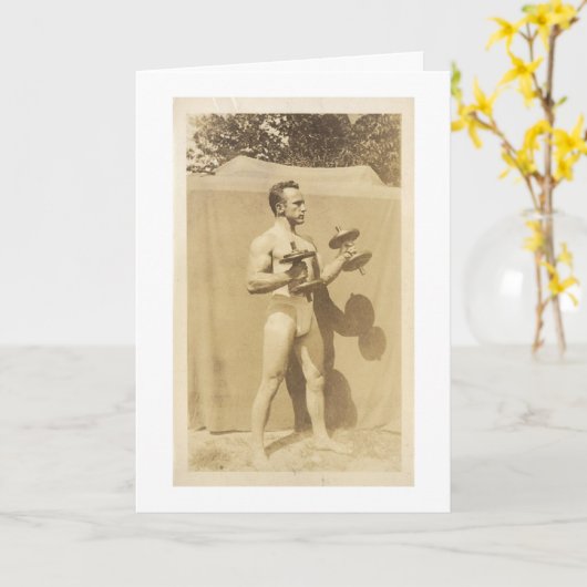  - jongens met spieren, kaart (Gele Bloem)