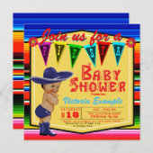 Jongens Mexicaanse Fiesta Baby Douche Uitnodiginge Kaart (Voorkant / Achterkant)