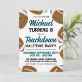 Jongens Midnight Green Football Team Verjaardagsfe Kaart (Staand voorkant)