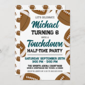 Jongens Midnight Green Football Team Verjaardagsfe Kaart (Voorkant / Achterkant)