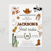 Jongens Mijn Eerste Rodeo Cowboy 1e Verjaardag Briefkaart (Voorkant / Achterkant)